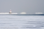 Beacon and little icebergs