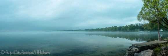 Foggy Torch Lake Panorama
